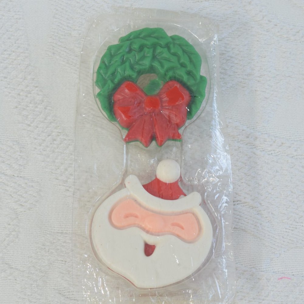 Vintage 80’s Wizard Christmas Wreath Santa Sticky Air Fresheners Home Decoration